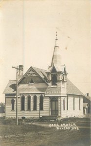 Postcard RPPC 1909 Nebraska Wilcox Congregational Church 23-12839