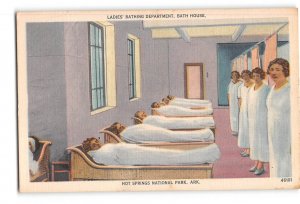 Hot Springs Arkansas AR Postcard 1950 Ladies Bathing Department Bath House