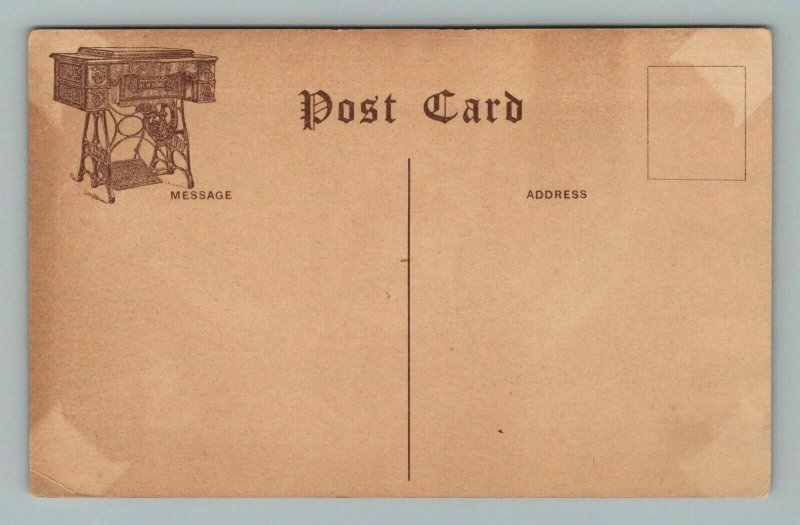 Compliments The New Home Sewing Machine CO Orange Massachusetts MA Postcard 