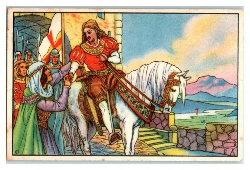 Charlemagne to Fight the Pagans, Saga of Roland, Echte Wagner German Trade Card