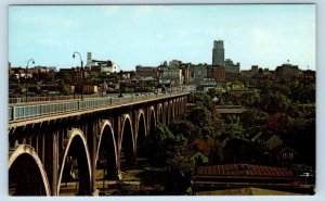 3 Postcards AKRON, Ohio OH ~ Skyline SUMMIT COUNTY COURT HOUSE Art Institute