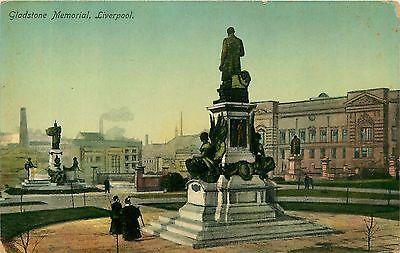 POSTCARD EARLY 1900s GLADSTONE MEMORIAL LIVERPOOL ENGLAND UK