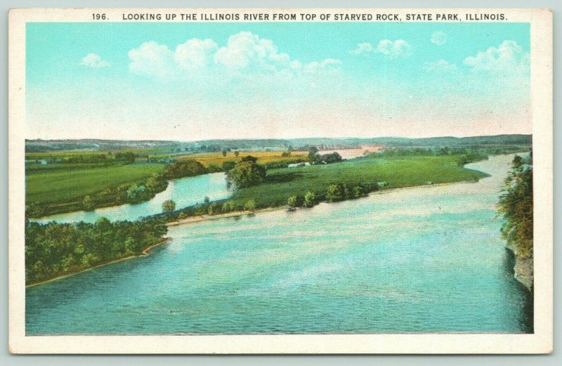 Starved Rock Illinois~State Park~Looking Up the Illinois River from Starved Rock 