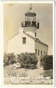 U.S. Lighthouse Coronado Islands Mexico Point Loma CA RPPC Real Photo Postcard