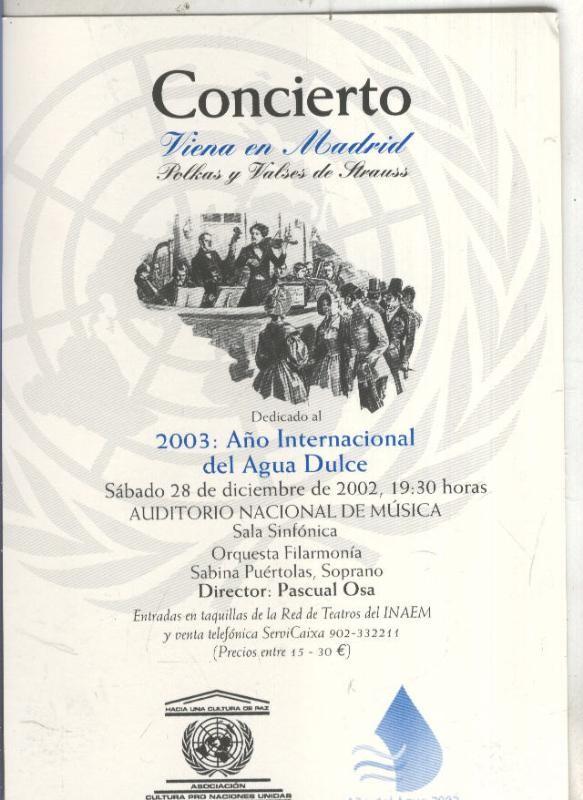 Postal 5824 : Publicitaria concierto viena en Madrid, 2003