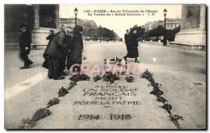 Old Postcard Paris Arc de Triomphe Etoile the Tomb of the Unknown Soldier