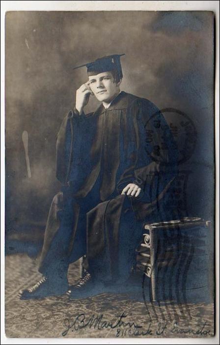 RPPC, Man in a Graduation Robe