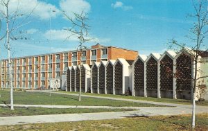 Muncie, IN Indiana  BALL STATE UNIVERSITY Ralph Noyer Halls 1972 Chrome Postcard