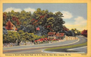 Entrance to Hawk's Nest State Park - New River Canyon, West Virginia WV  