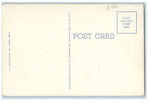 c1930's Memorial Hall City Library Lowell Massachusetts MA Vintage Postcard