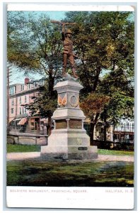 Halifax Nova Scotia Canada Postcard Soldiers Monumen Provincial Square 1907