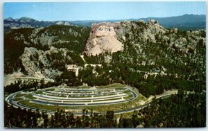 M-2286 Mt Rushmore and Parking Lot Viewed From a Helicopter