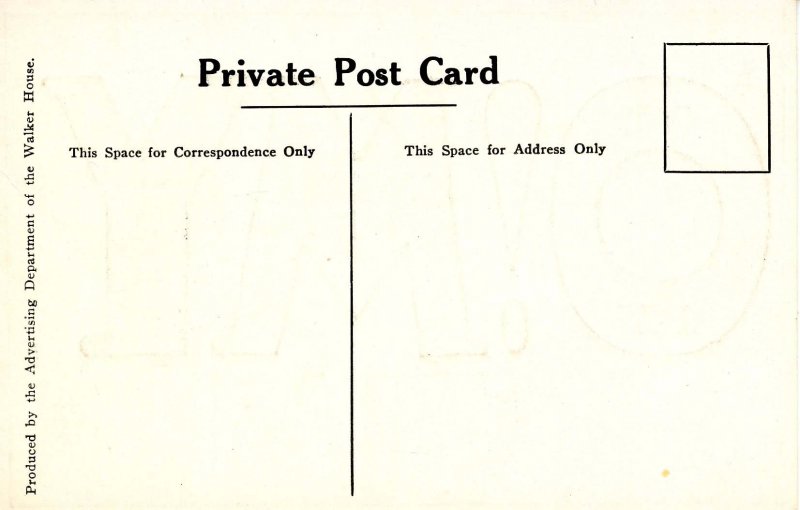 Canada - ON, Toronto. Walker House Hotel Advertisement