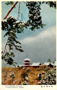 Japan Kyoto The Kiyomizu Temple Enhanced By Snow