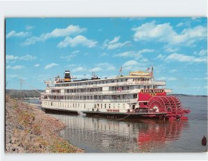 Postcard S. S. Delta Queen, Mississippi River Reflections, Mississippi River