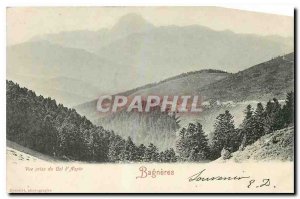 Old Postcard View from Col d'Aspin Bagneres