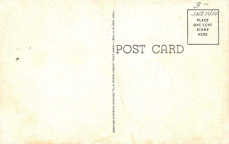 Connersville Indiana~US Post Office~1940 B&W Curt Teich Postcard 