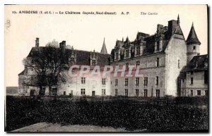 Postcard Old Amboise Chateau frontage South West