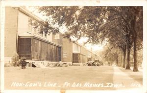 Des Moines Iowa~Fort Des Moines~Non Com's Line~NCO Barracks~WWII Era~1942 RPPC