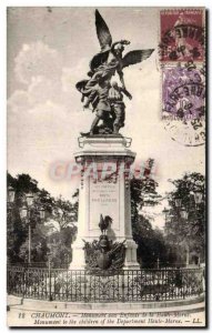 Old Postcard Chaumont Monument to the Children of the Haute Marne Army