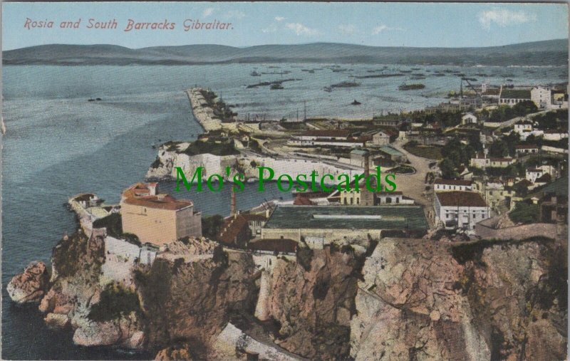 Gibraltar Postcard - Rosia and South Barracks  RS33866