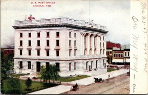 Vtg Lincoln Nebraska NE US Post Office 1907 Old Antique View Postcard