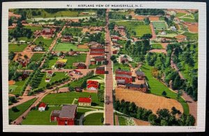 Vintage Postcard 1930-1945 Airplane View of Weaverville, North Carolina (NC)