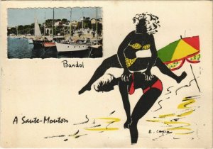 CPM BANDOL Le Port - A Saute-Mouton - Ladies on the Beach (1114290)