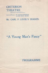 A Young Mans Fancy Lottie Venne Antique Theatre Programme