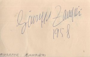 Giuseppe Zampieri Waltraut Demmer Old Opera Hand Signed Autograph