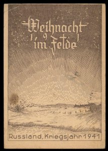 3rd Reich Germany 1941 SS Totenkopf Demjansk Weihnacht Christmas Card FEL 100562
