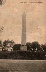 USA Obelisk Central Park New York City Vintage Postcard 08.88