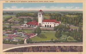 Idaho Boise Union Pacific Depot and Howard Platt Gardens Curteich