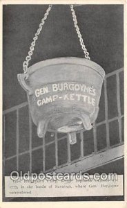 Gen Burgoyne's Camp Kettle Patriotic Unused 