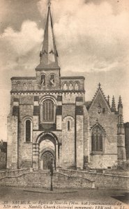 Vintage Postcard Saumur Nantally Church Historical Monument 12Th Century France