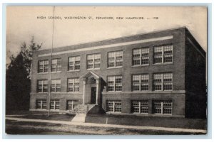 c1910's High School Washington St. Exterior Penacook New Hampshire NH Postcard