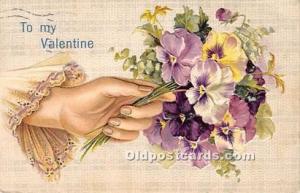 Valentines Day Post Cards Old Vintage Antique Postcards Unused