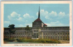 VICTORIAVILLE, QUEBEC Canada   SACRED HEART COLLEGE c1930s-40s  Postcard 