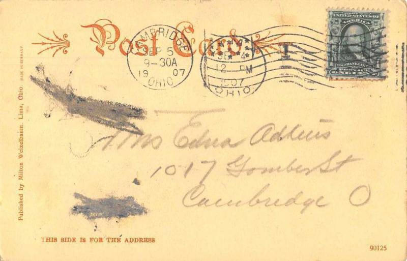 Lima Ohio West High Street Post Office Vintage Postcard JB626745