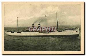 Postcard Old Ship Boat Fabre Line SS Roma