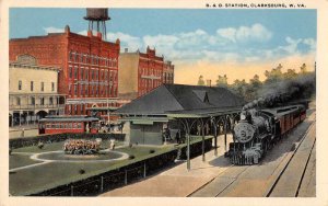 Clarksburg West Virginia Baltimore and Ohio Train Station Postcard AA2271