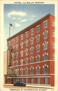 Boston Massachusetts Hotel La Salle Tremont c1930-50s Vintage Postcard