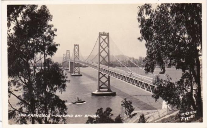 San Francisco - Oakland Bay Bridge Real Photo