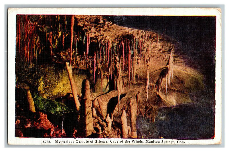Postcard CO Temple Of Silence Cave Of The Winds Colo. Vintage Standard View Card 