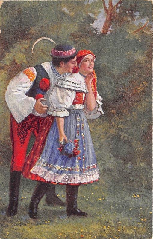 BT2068 Les costumes nationaux techequoslovaque couple folklore  czech republic