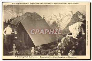 Postcard Old Mountaineering Grenoble 1925 International Exhibition white coal...