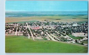 Perham Minnesota MN Postcard Aerial View Big Pine Little Pine Lakes 1960 Vintage