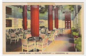 Mirror Room Hotel Bentley Alexandria LA linen postcard