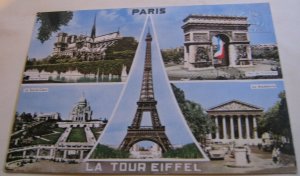 France Paris La Tour Eiffel Multi-view 8465 Ektacap - posted 1969