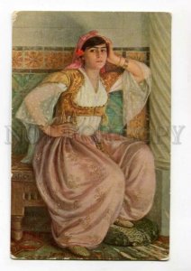 3094678 Tunis BELLY DANCER in HAREM by AUBLET vintage SALON PC